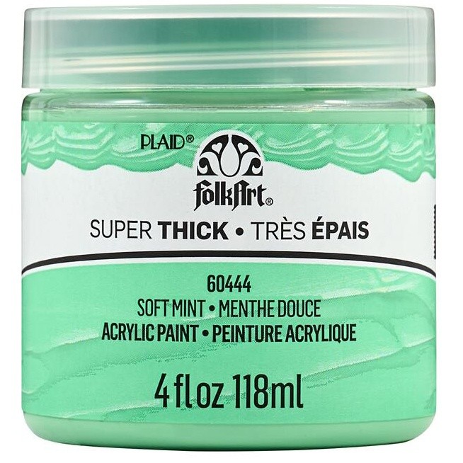 FolkArt Super Thick Acrylic Paint 4oz-Soft Mint