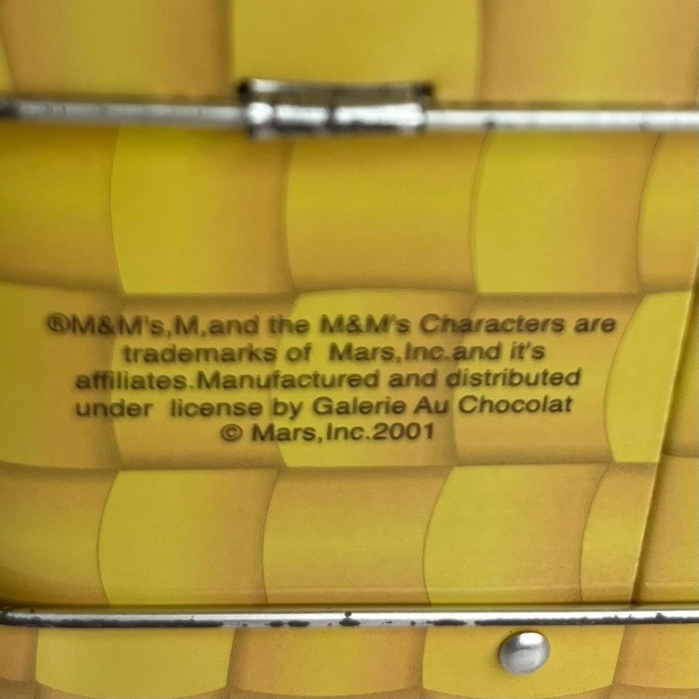 M&Ms Easter Themed Tin Lunch Box Handle Blue