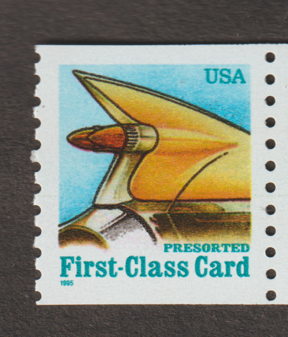 1995 US 2908 COIL AUTO TAIL FIN (.15) MNH