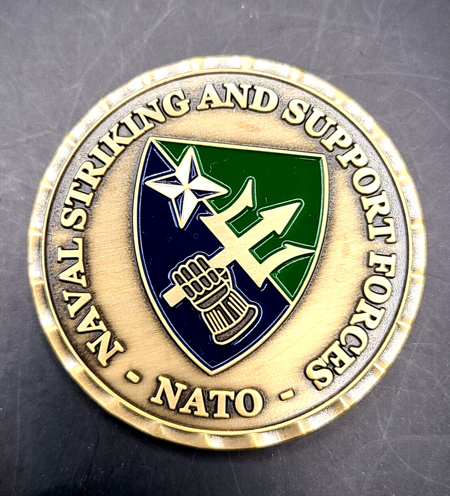 NATO NAVAL STRIKING AND SUPPORT FORCES 2" CHALLENGE COIN