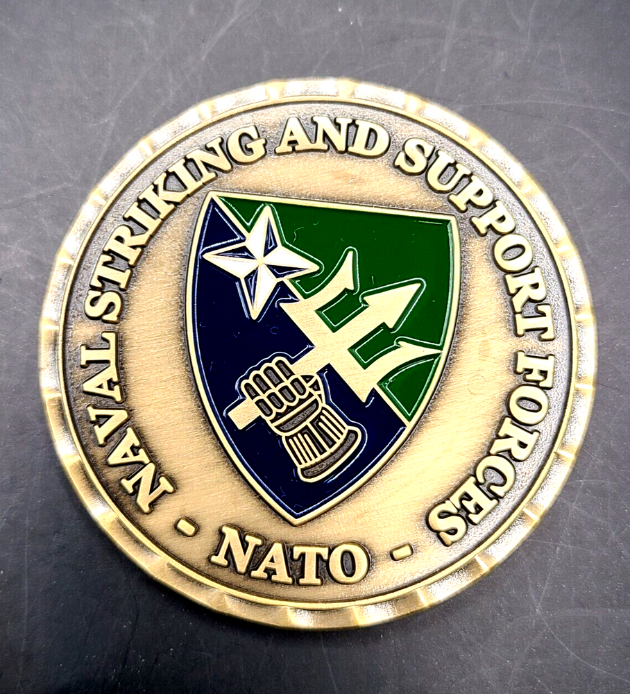 NATO NAVAL STRIKING AND SUPPORT FORCES 2" CHALLENGE COIN