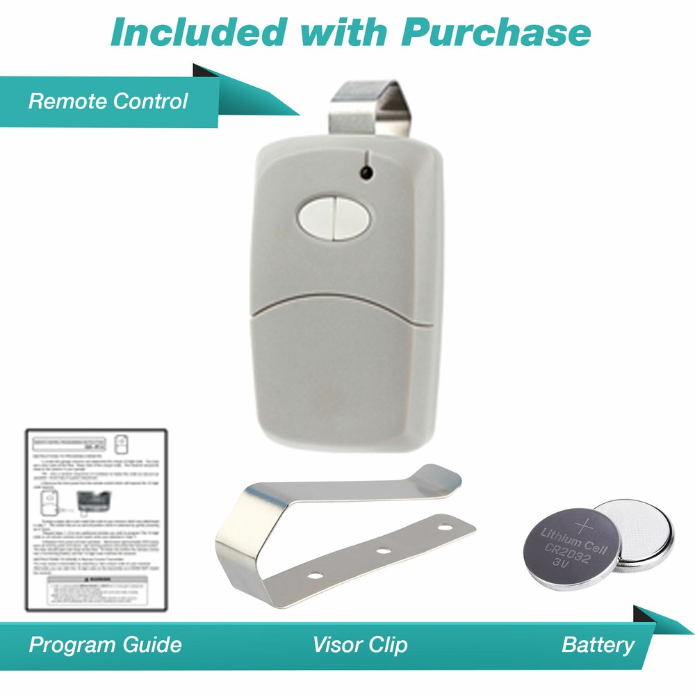 For Multi-Code 4120 MCS412001 2-channel Visor Gate Garage Door Remote Linear