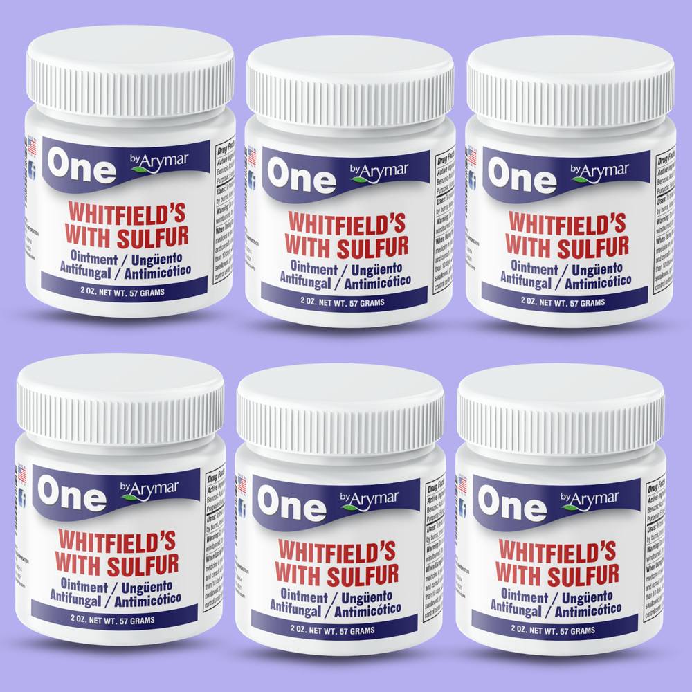 Arymar Whitfield's Ointment with Sulfur, 2 oz - Antifungal Ointment (6-Pack)