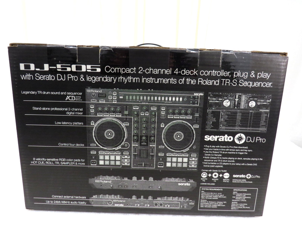 Roland DJ-505 is a two-channel, four-deck Serato DJ Pro controller