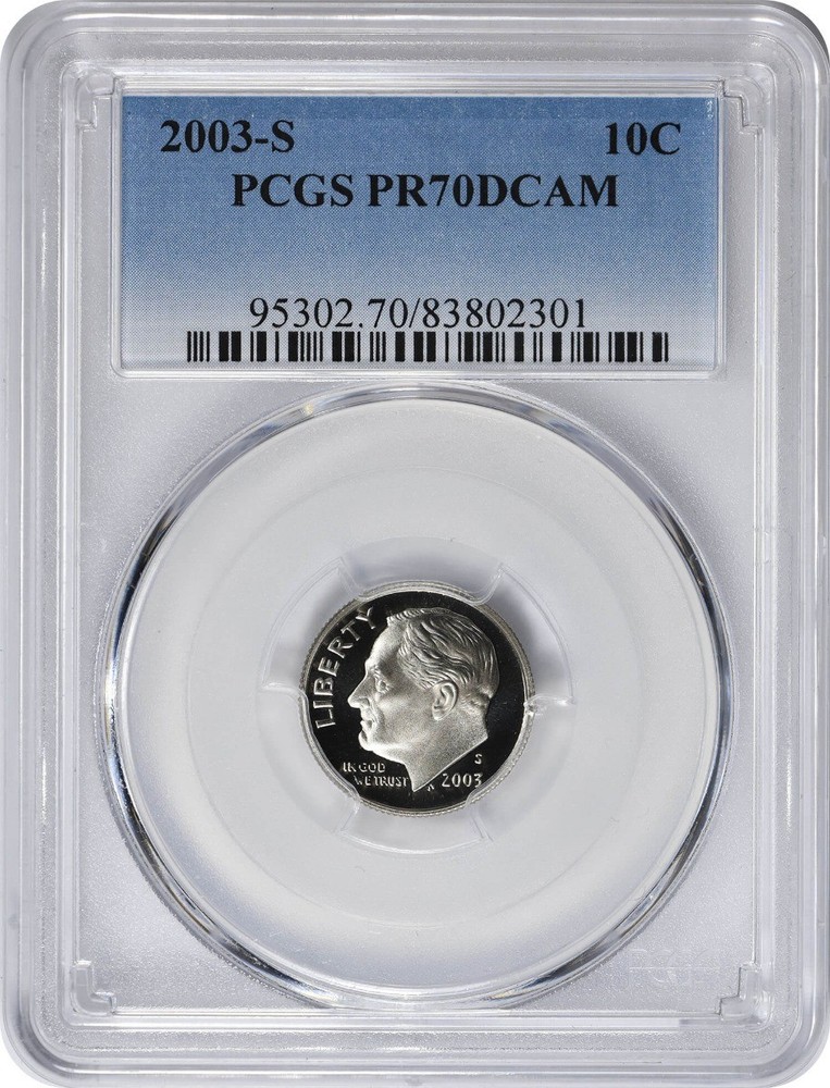 2003-S Roosevelt Dime PR70DCAM Clad PCGS