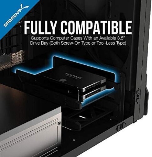 Sabrent 2.5" to 3.5" Drive Mounting Bracket Kit - Easy Installation & Durable