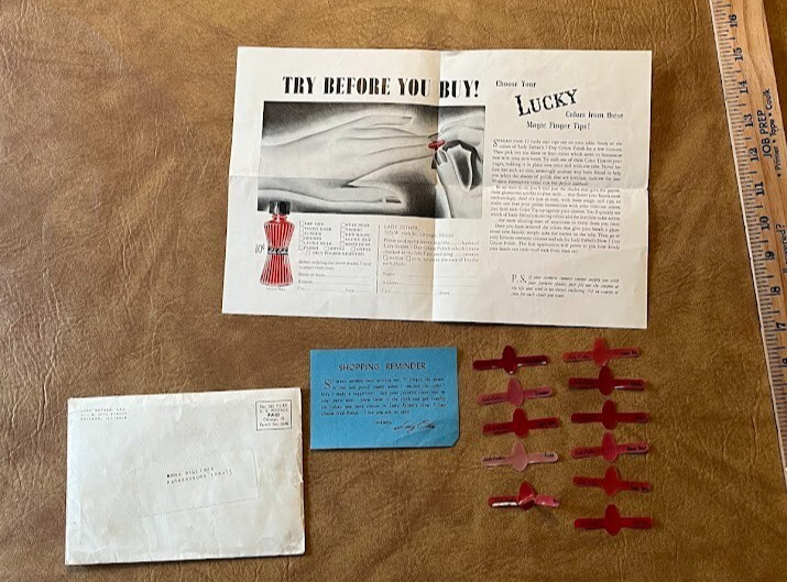 Lady Esther's Lucky Nail Tips Sample Mailer Chicago IL