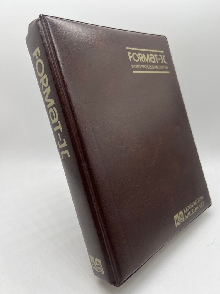 VERY SCARCE Format-][ Word Processing System Kensington Microware Apple II /Plus