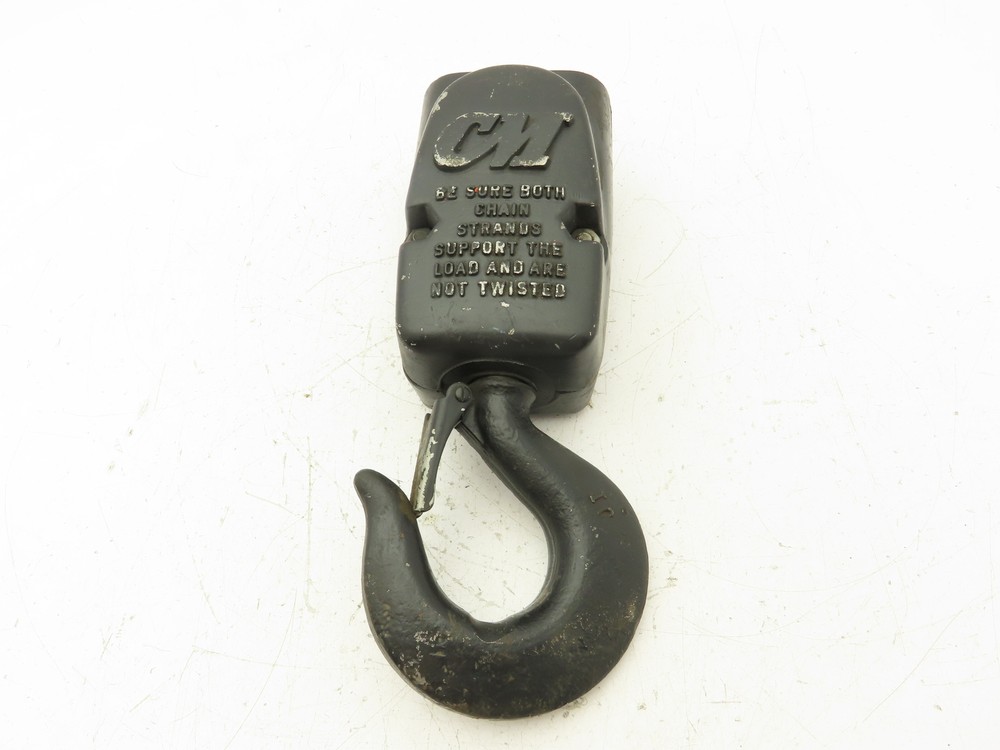 CM Lodestar 2 Ton Lower Hook Block Assembly Double Chain Black 627-860