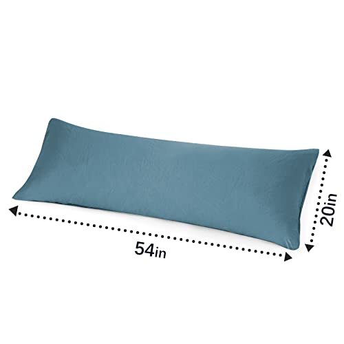 Super Soft Pillowcase - Washed Microfiber Body (20" x 54") Grayish Blue