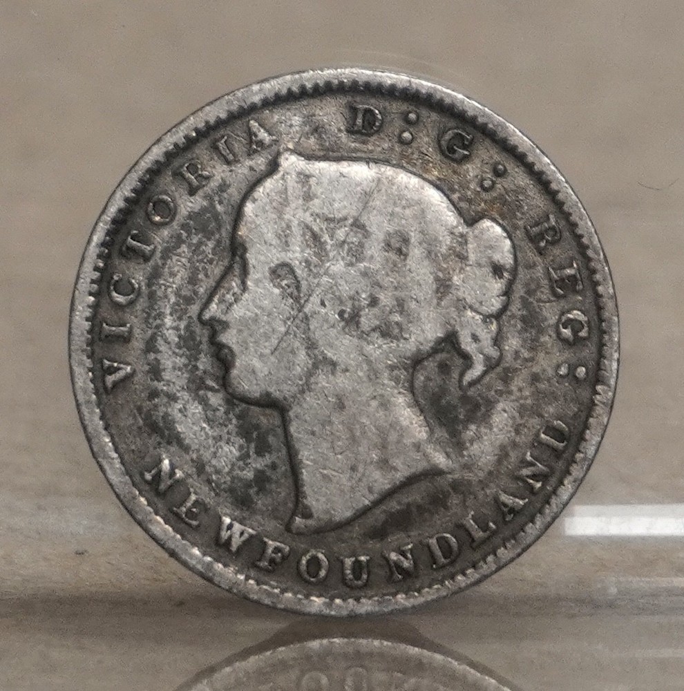 NEWFOUNDLAND 1881 FIVE CENTS SILVER