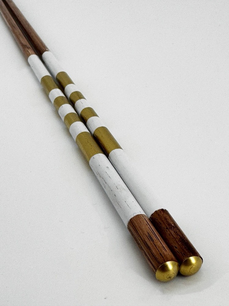 Golf Hickory Alignment Sticks Gold White