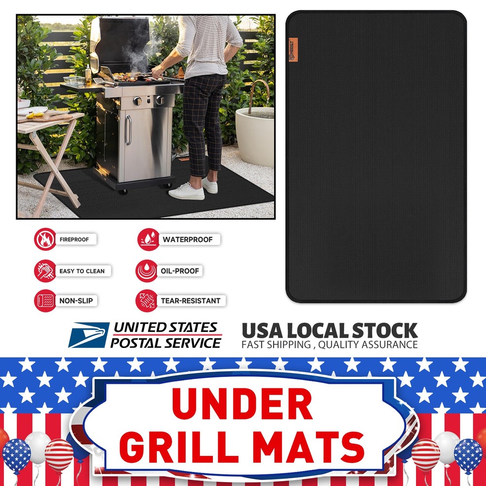 High quality materials Fireproof & Waterproof 30*48inches Under Griddle BBQ Mat