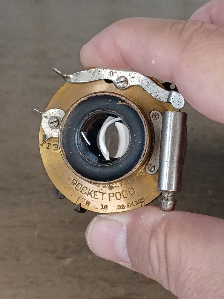 Antique Pocket Poco Camera Shutter With Lens