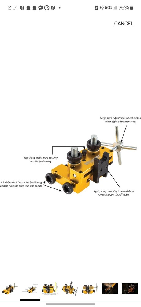 Engineering Armorer's Handgun Sight Tool with Heavy-Duty Construction and...