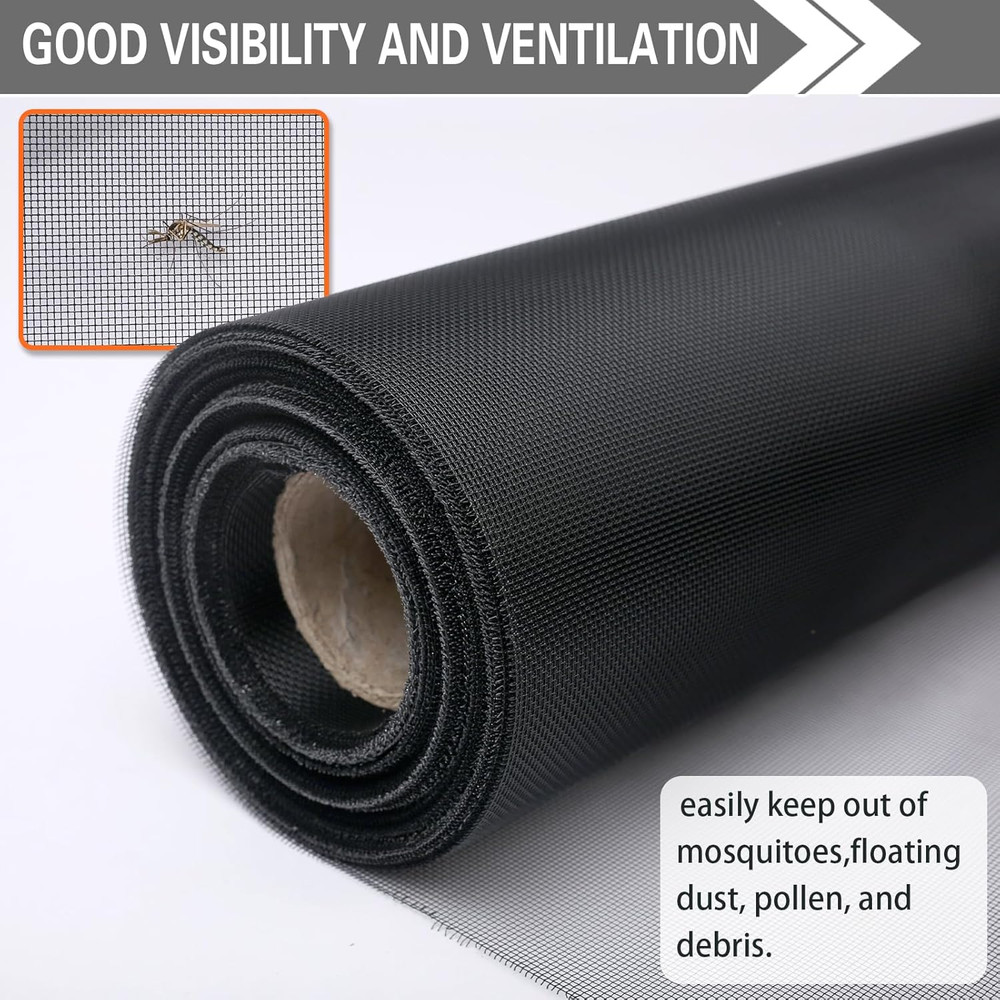 304 Black Stainless Steel Robust & Shielding Window Screen Replacement Mesh