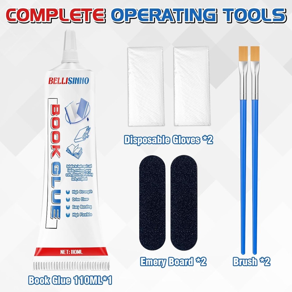 Book Glue, Clear Binding Multipurpose Adhesive for