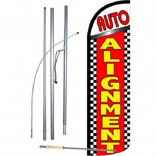 ALIGNMENT Flag Banner Sign 30% Wider SUPER SWOOPER AUTO  Flutter Feather