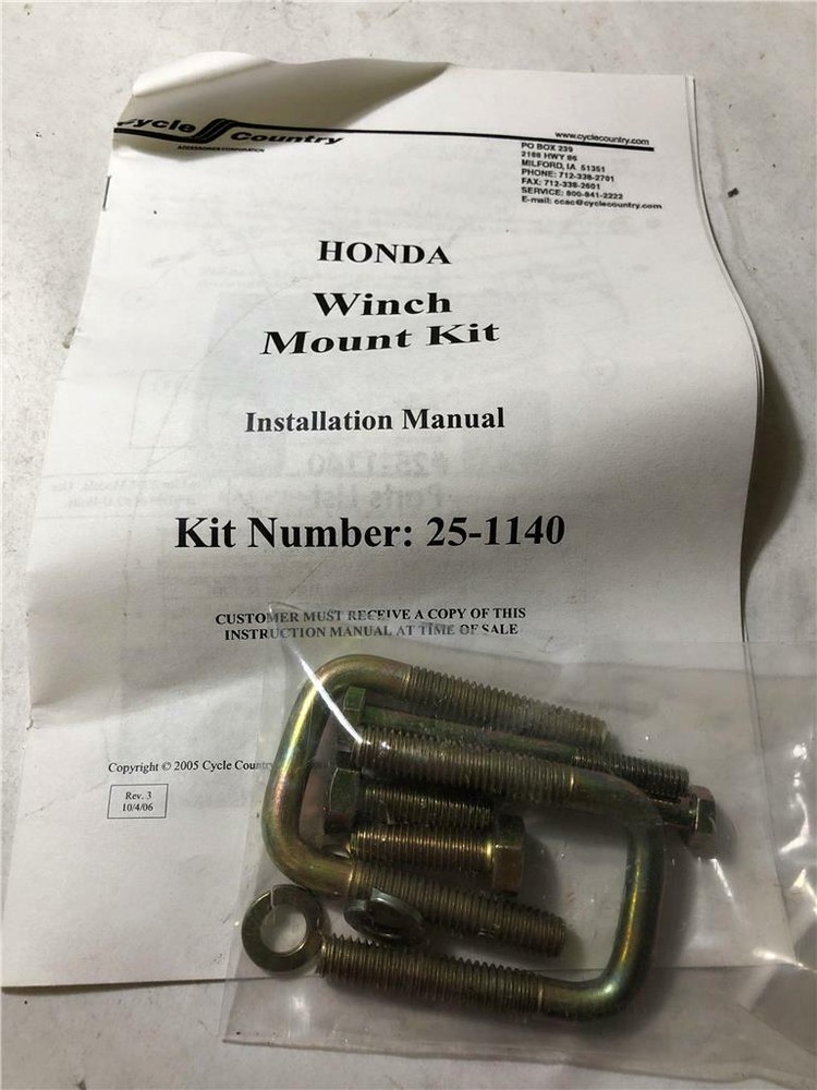 Honda Winch Mount Kit 25-1140