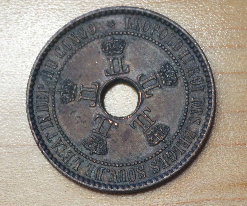 1894 Congo Free State 5 Centimes KM# 3