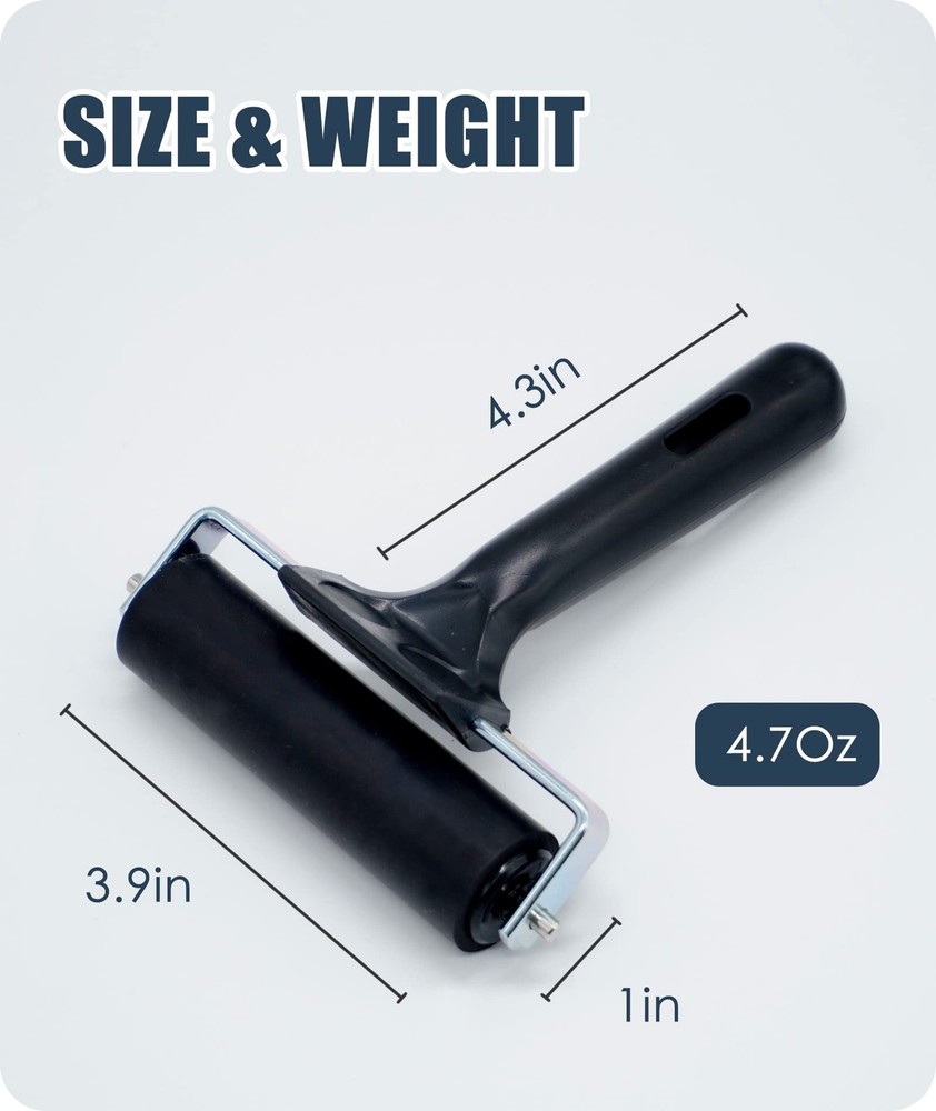 Rubber Brayer Roller for Boat Flooring Tools - Tape 1pcs,black