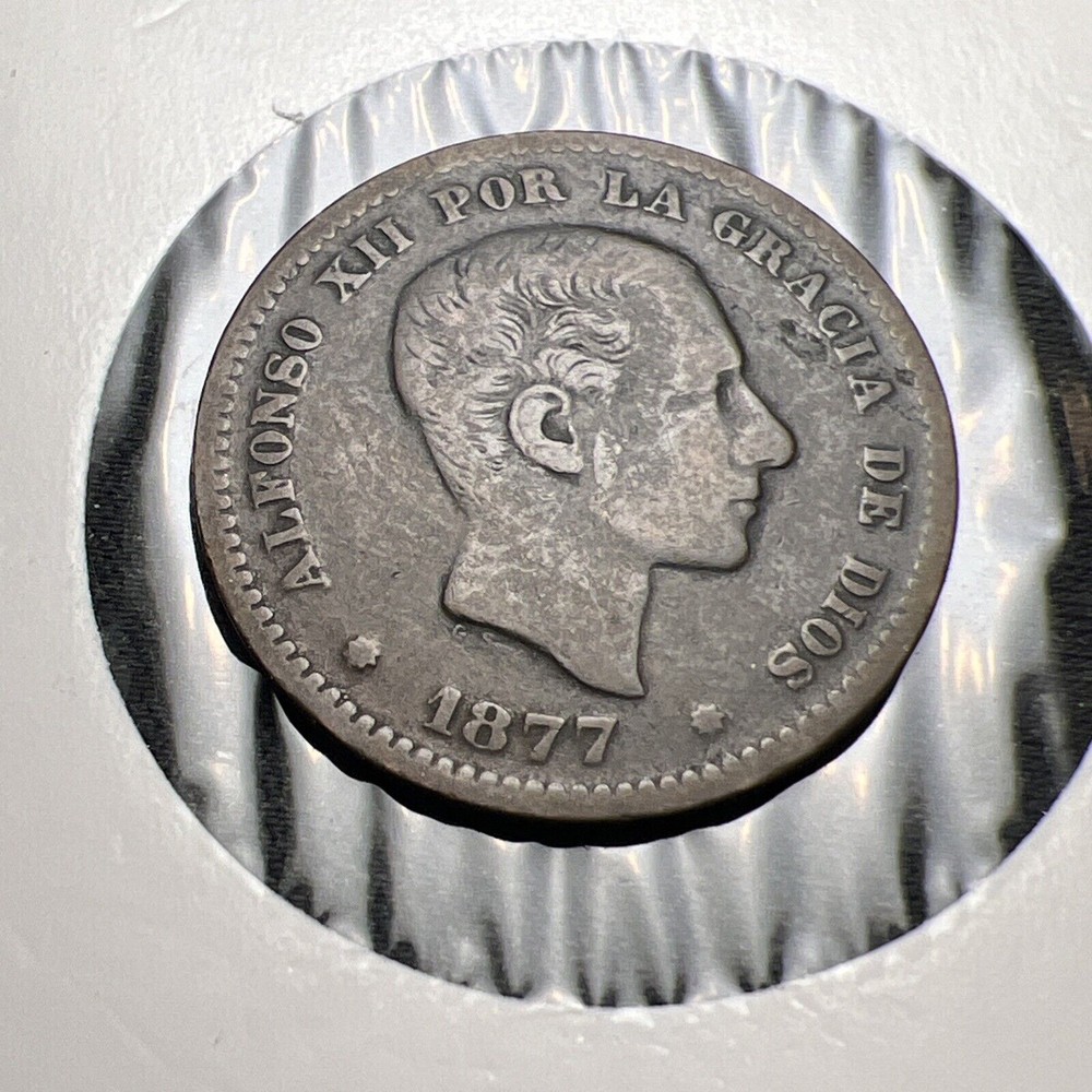 1877 Spain 5 Centimos X2039