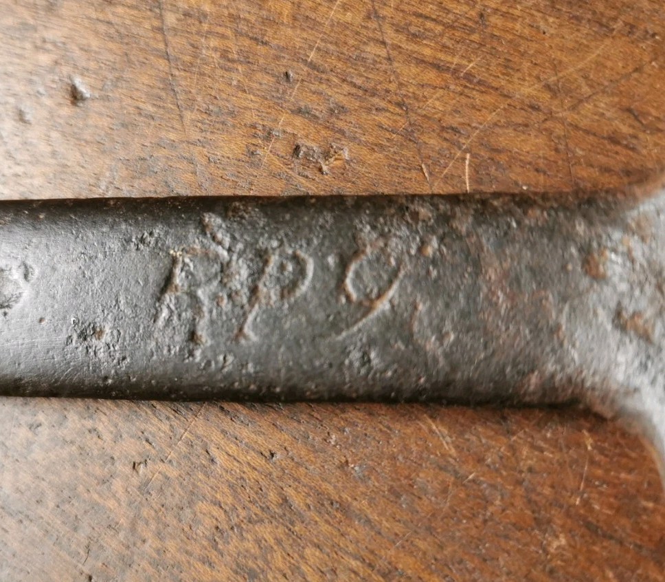 Vintage 3-way spanner marked RP9, no makers name.