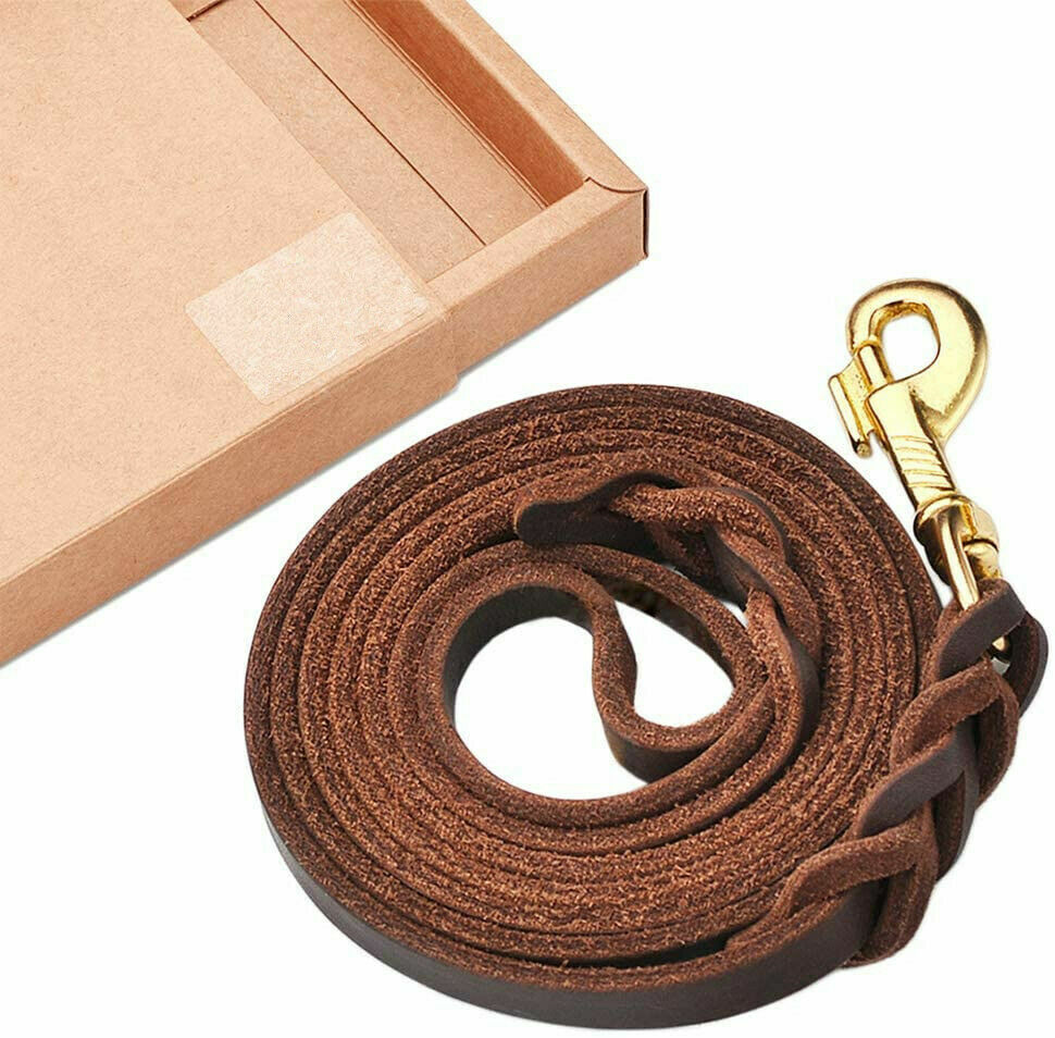Genuine Leather Dog Collar Durable Alloy Hardware for Medium Extra Large Dogs