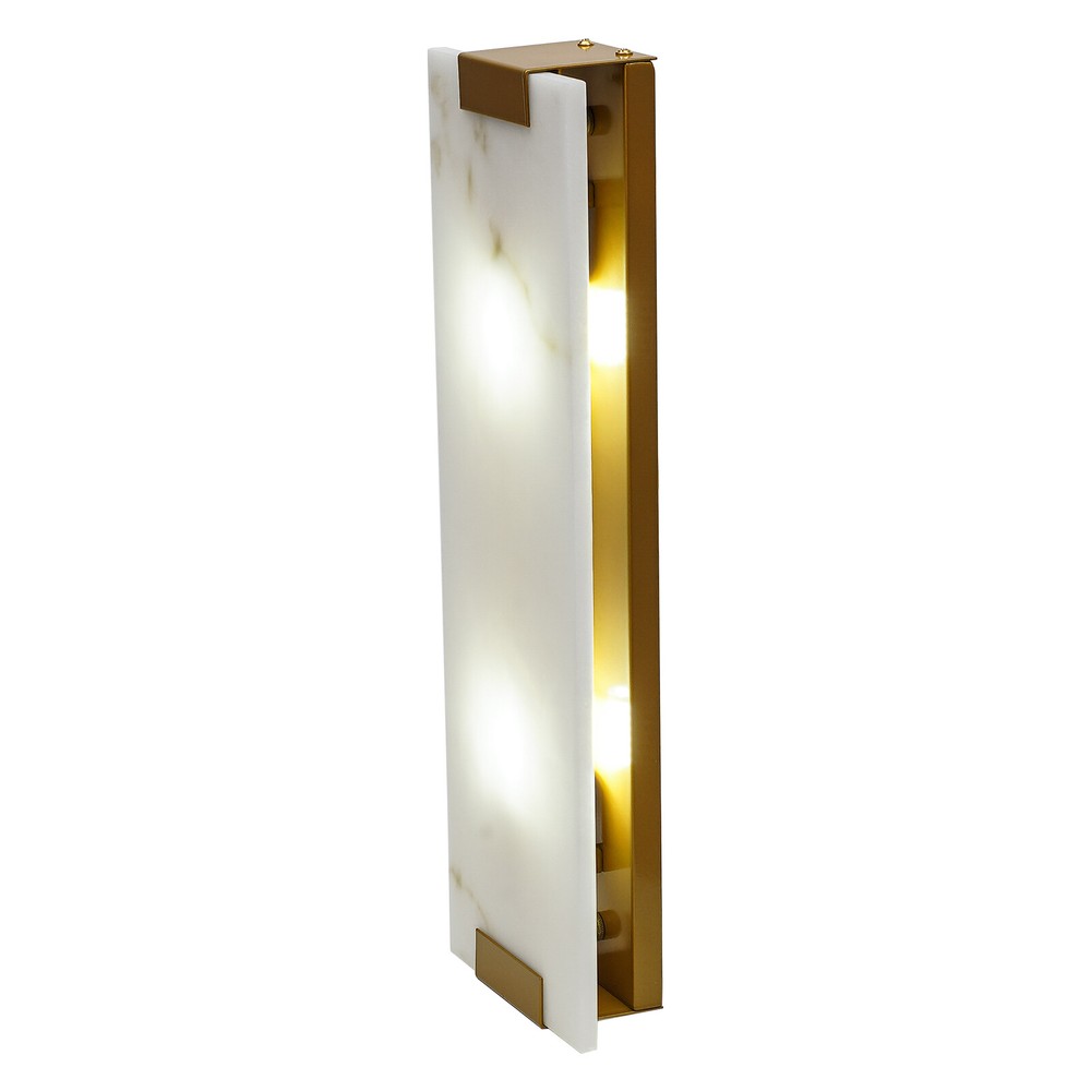 111V Rectangular Wall Lamp Hand-Carved Alabaster Sconce Home Lighting Decor US