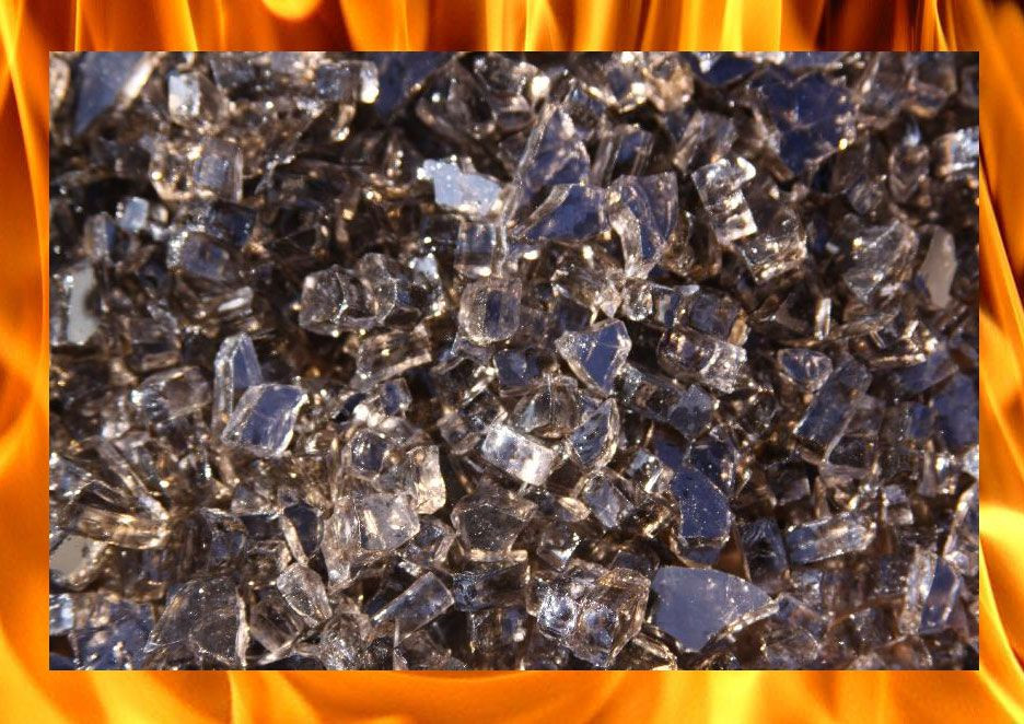 FIREGLASS Dark Brown 1/4" Fireplace Glass Fire Pit Fire Glass