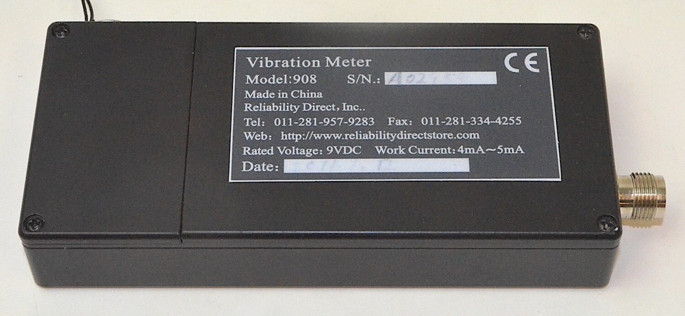 Reliability Direct 908M Vibration Meter with Metric Units *Used, Working*