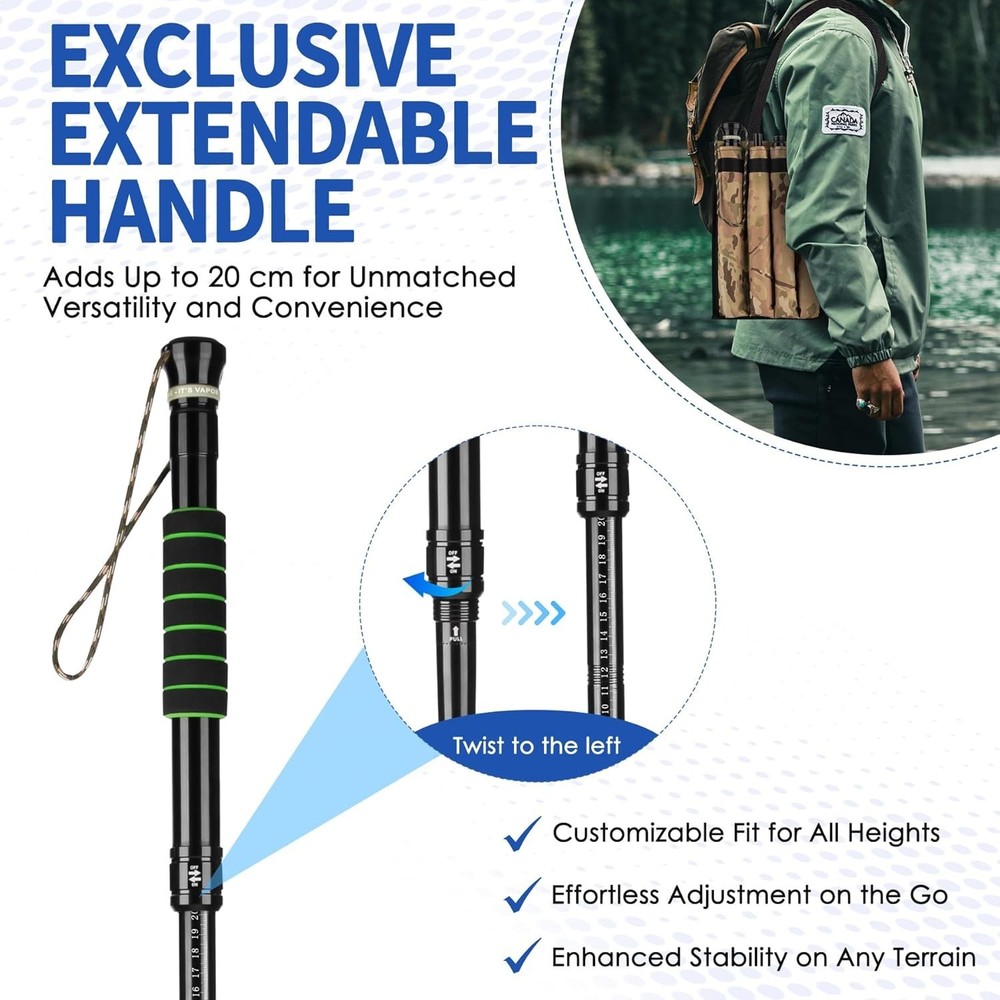 Tactical Survival Walking Staff - Unique Locking System