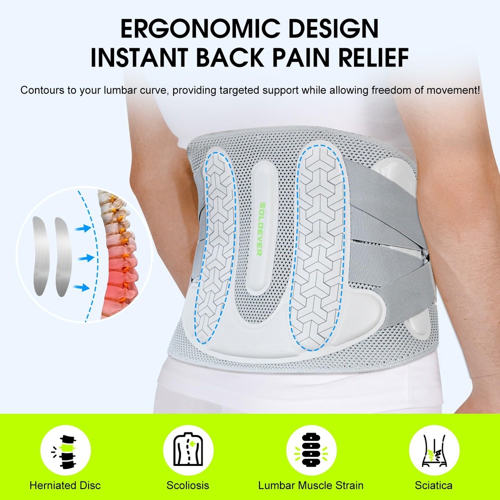 Back Brace for Lower Back Pain Relief with Bionic Support System[Stronger Sup...