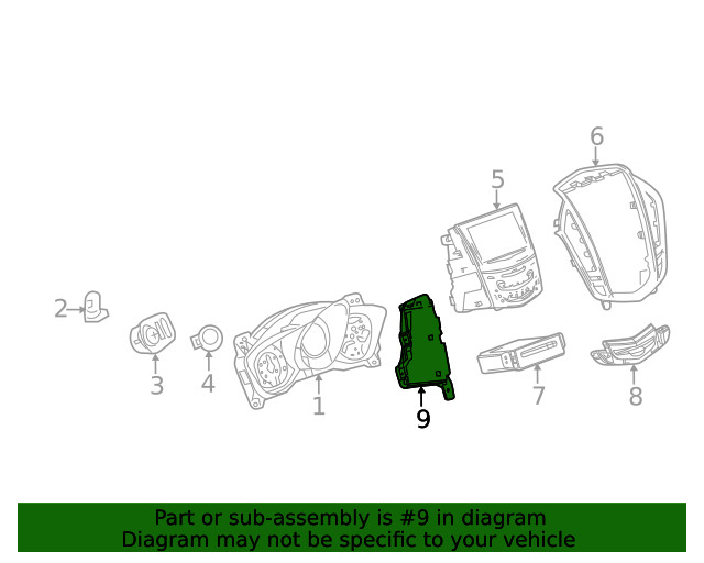 Genuine GM Passenger Side Instrument Panel Trim Panel Bracket 20969314
