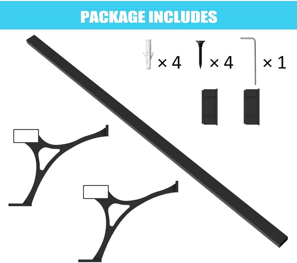 Foot Rail Kit - Railing Hardware Undercounter Mount Hardware Improve Comfort and