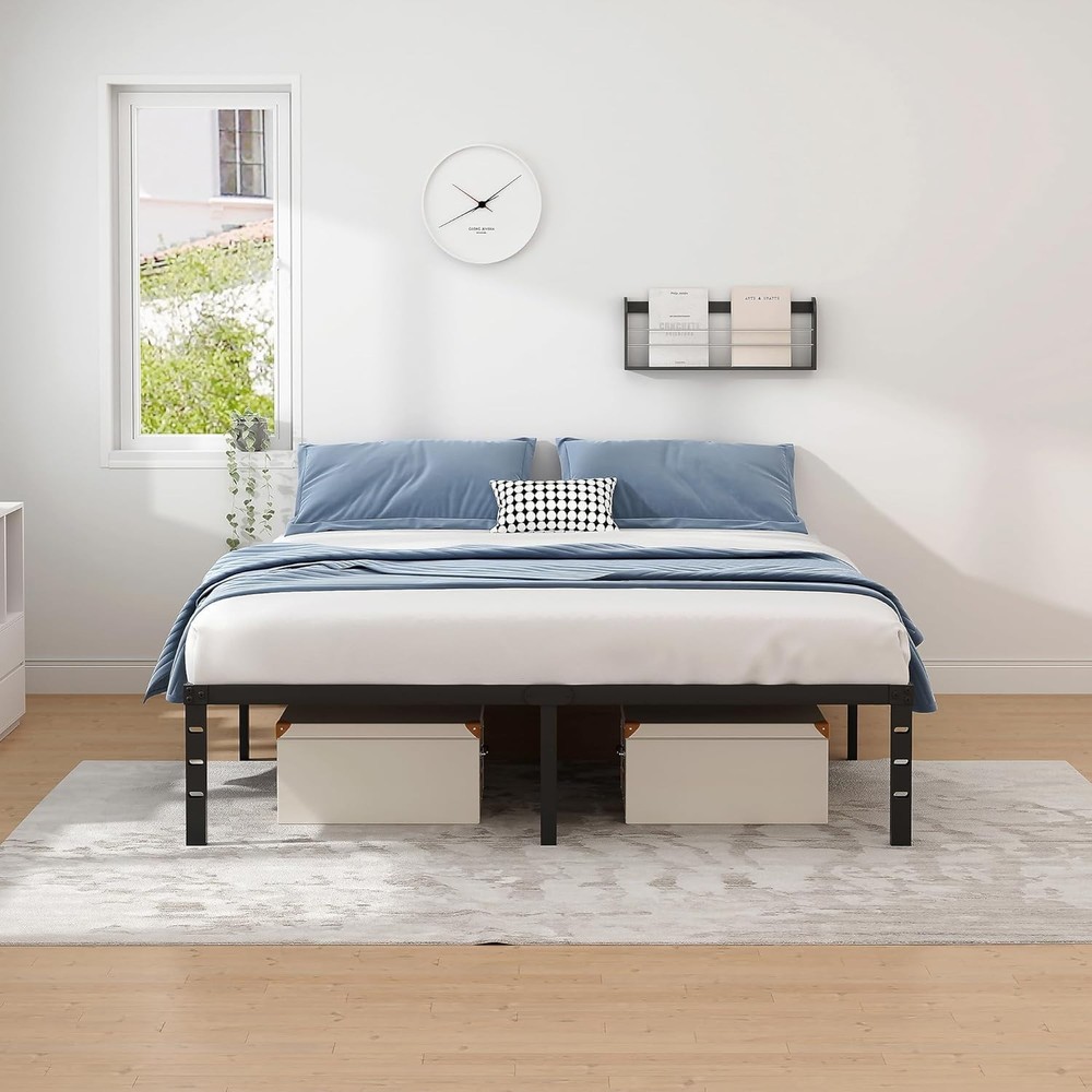 Metal Bed Frame,Full Size Bed Frame with Storage Space,Heavy Duty Sturdy