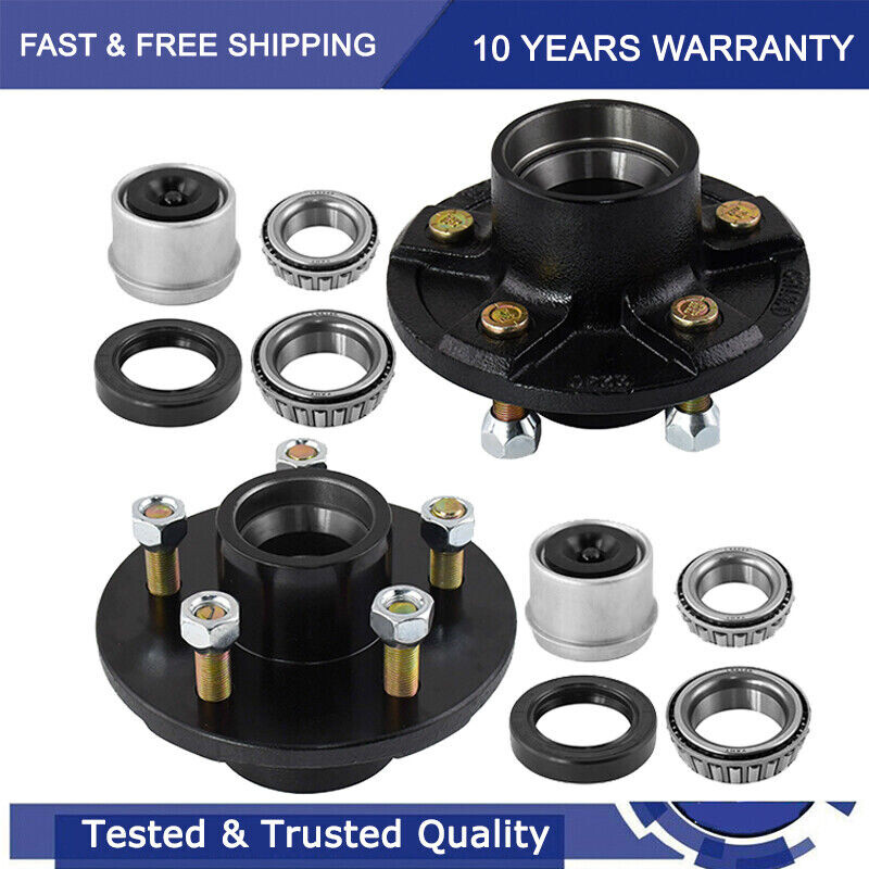 2 Trailer Idler Hub Kits 5 on 4.5 for 3500 lbs Axle 5x4.5 5 Lug Trailer Hub Kit