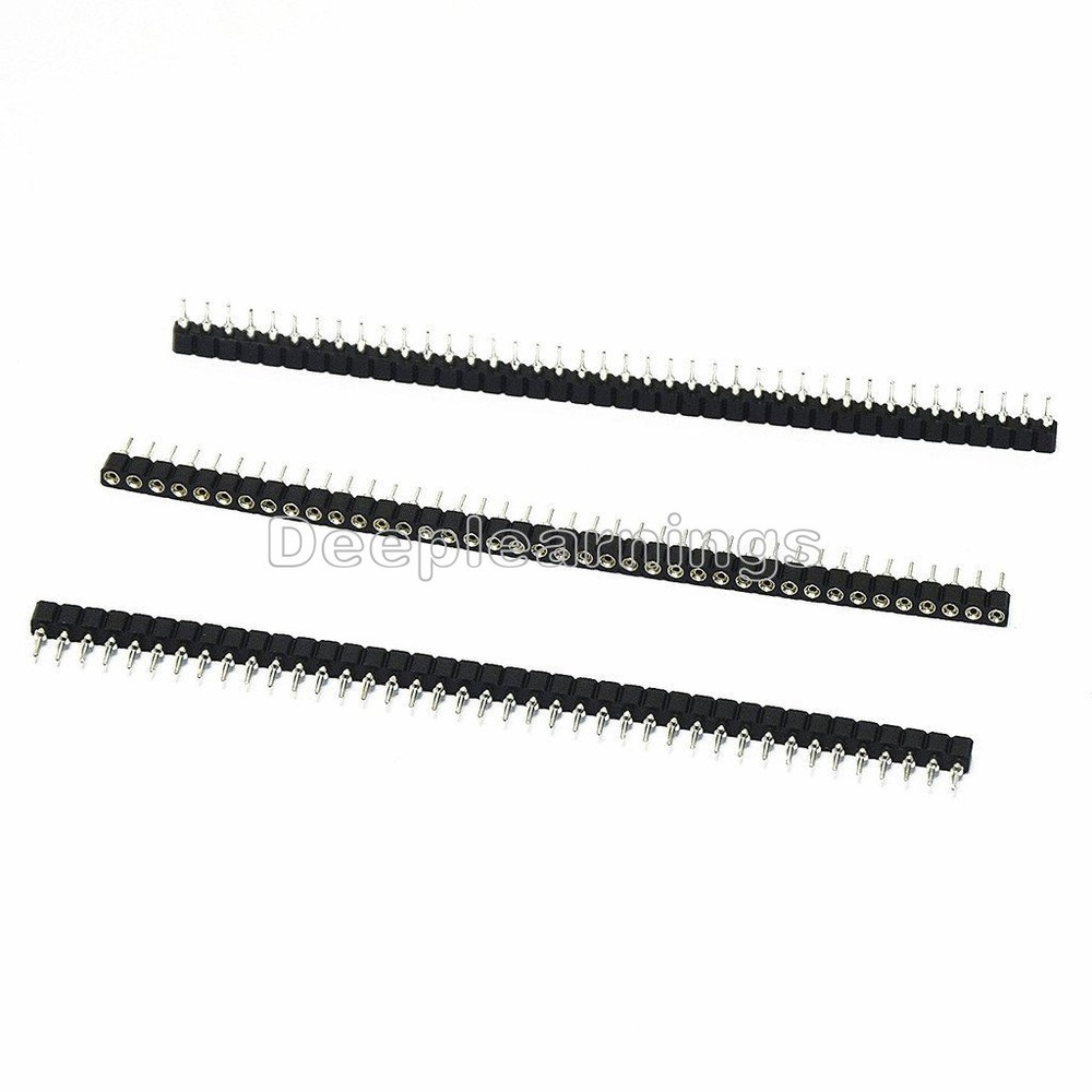 5PCS Strip Tin PCB Female IC Breakable 40pin Single Row Round Header Socket