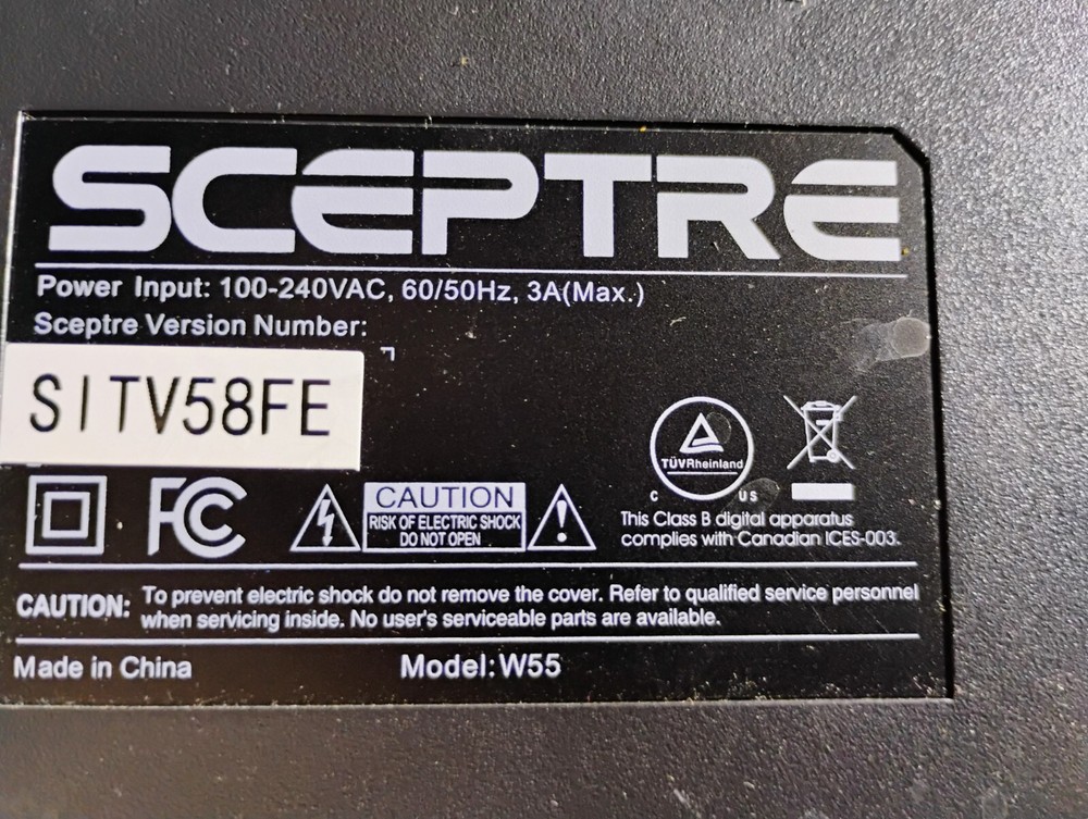 Sceptre LVDS Ribbon Cable for W55, (cable from main to LCD Panel)