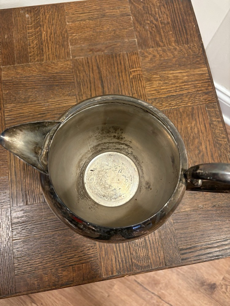 Vintage Antique Sheridan Silver On Copper Pitcher