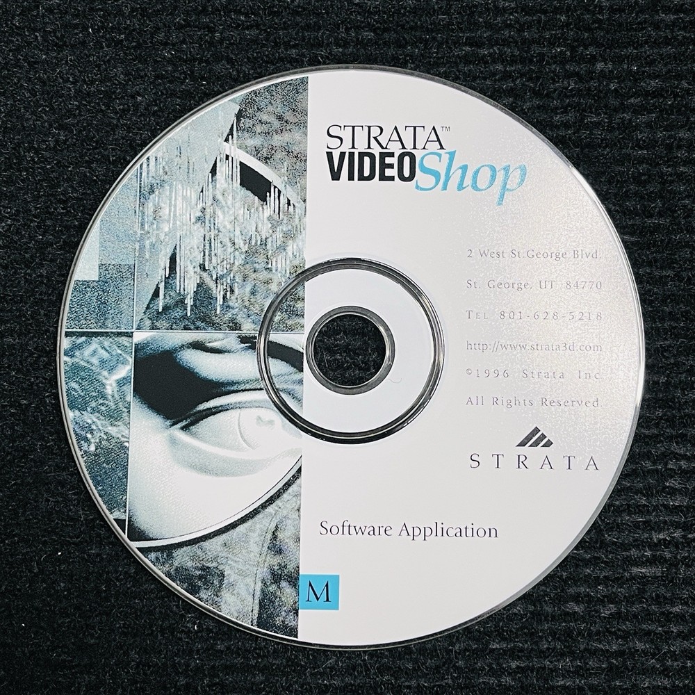 1996 Rare Strata VideoShop Software Application CD-ROM Vintage Editing