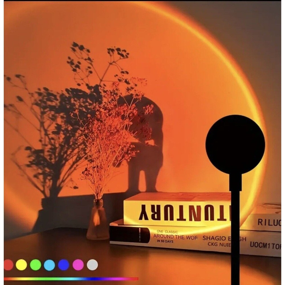 Sunset Projection Lamp Night Light LED Rainbow Sun Lamp Romantic Projector Lamp