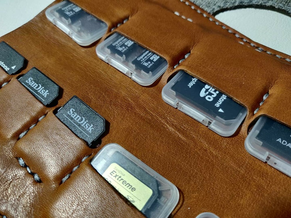 Genuine Leather Memory Card Holder