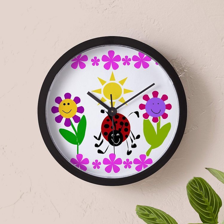CafePress Ladybug Summer 10" Wall Clock (1135651992)