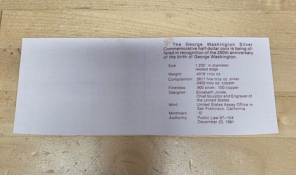 1732-1982 90% Silver Commemorative Half Dollar