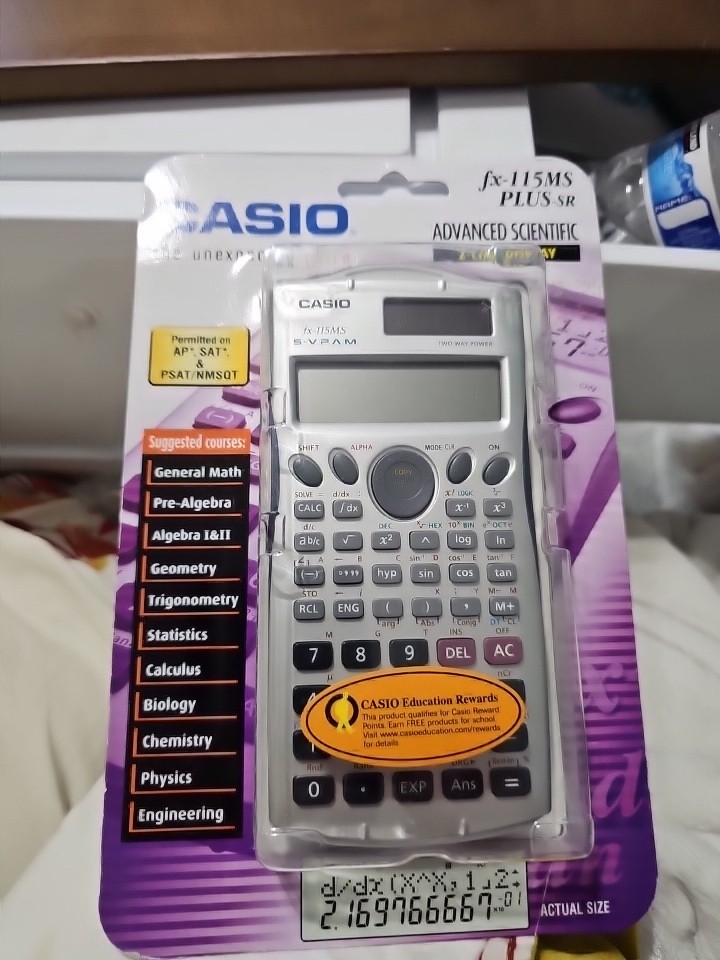 Casio FX-115MS Plus-SR Advanced Scientific Calculator 2 Line Display NEW SEALED