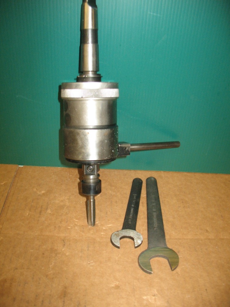 1/2" TAPPING HEAD W/RUBBER FLEX COLLET + WRENCHES #3MT SHANK **VGC**