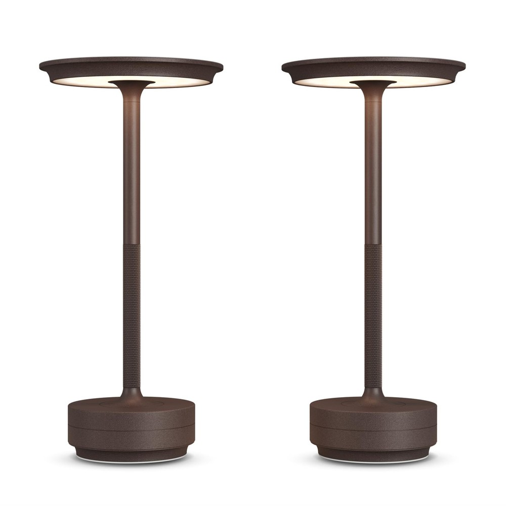 FDIDC 2 Pack Rechargeable Cordless Table Lamps, 5000mAh Portable 2 Pack, Rust
