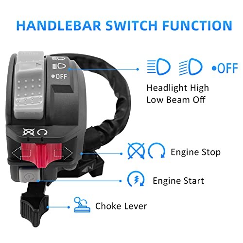 Control Switch Button Engine Start Run Off Headlight for Yamaha ATV Big Bear
