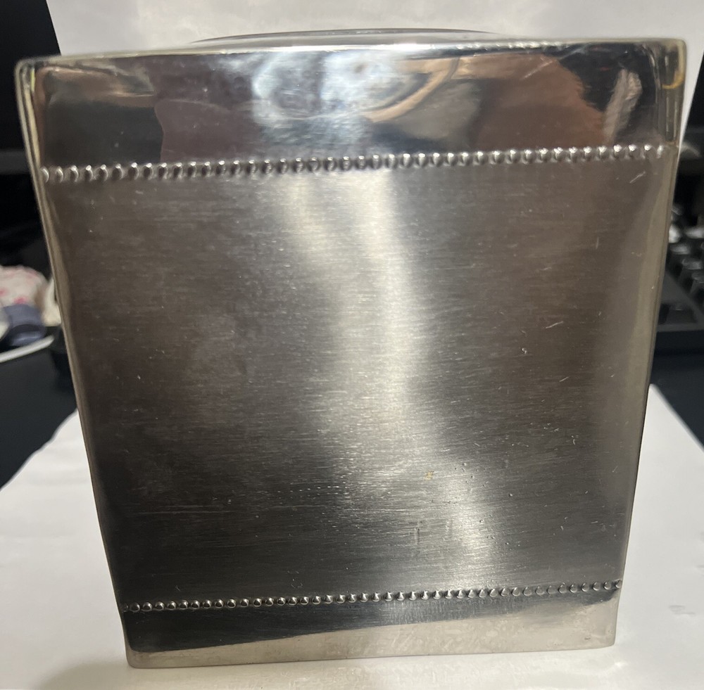 Silver Tone Metal Tissue Box